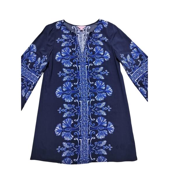 Lilly Pulitzer womens harlow blue tunic dress size S - Picture 3 of 11